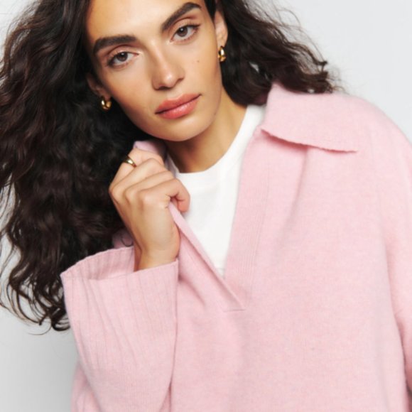 Reformation Otto Wool Polo Sweater - Picture 1 of 5